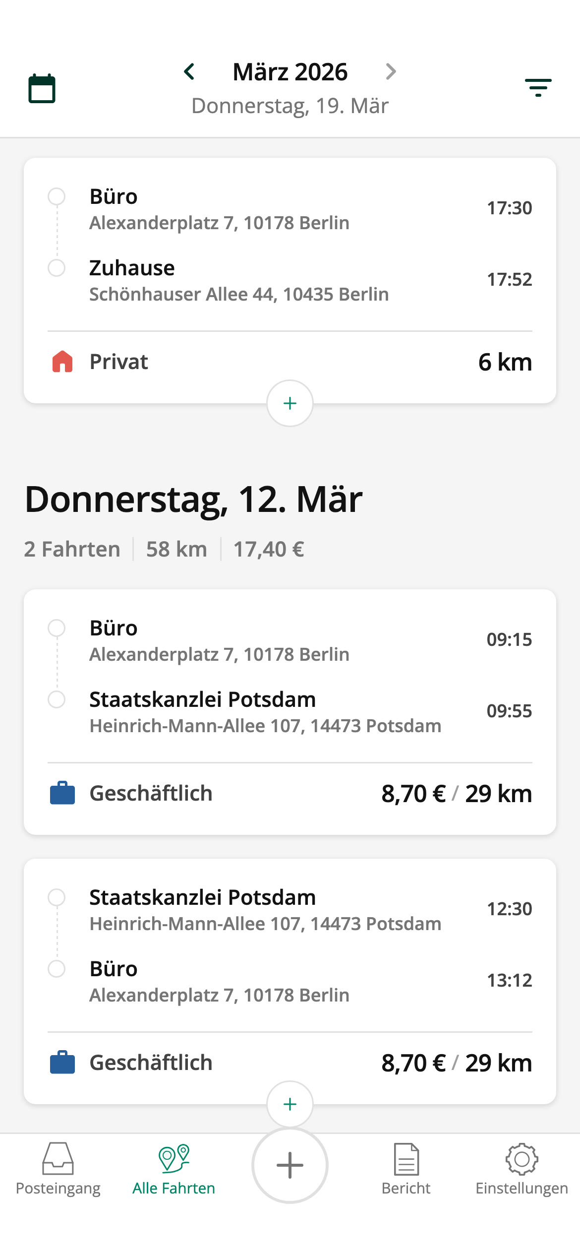 Alle Ihre Fahrten ansehen
